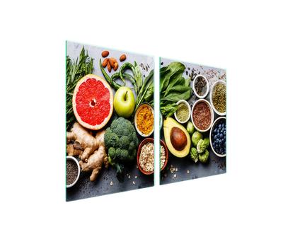 Glass Protective Plate for the Stove 2x45x52 Vegetables