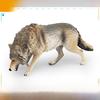 Childrens Static Pvc Wild Animal Figures Featuring Black And White Wolf Collectibles