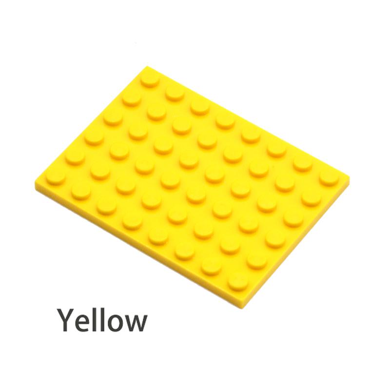 10 шт. DIY строительные блоки тонкие фигурки кирпичи 6x8 точек 12 цветов образовательный творческий размер совместимы с 3036 игрушками для детей