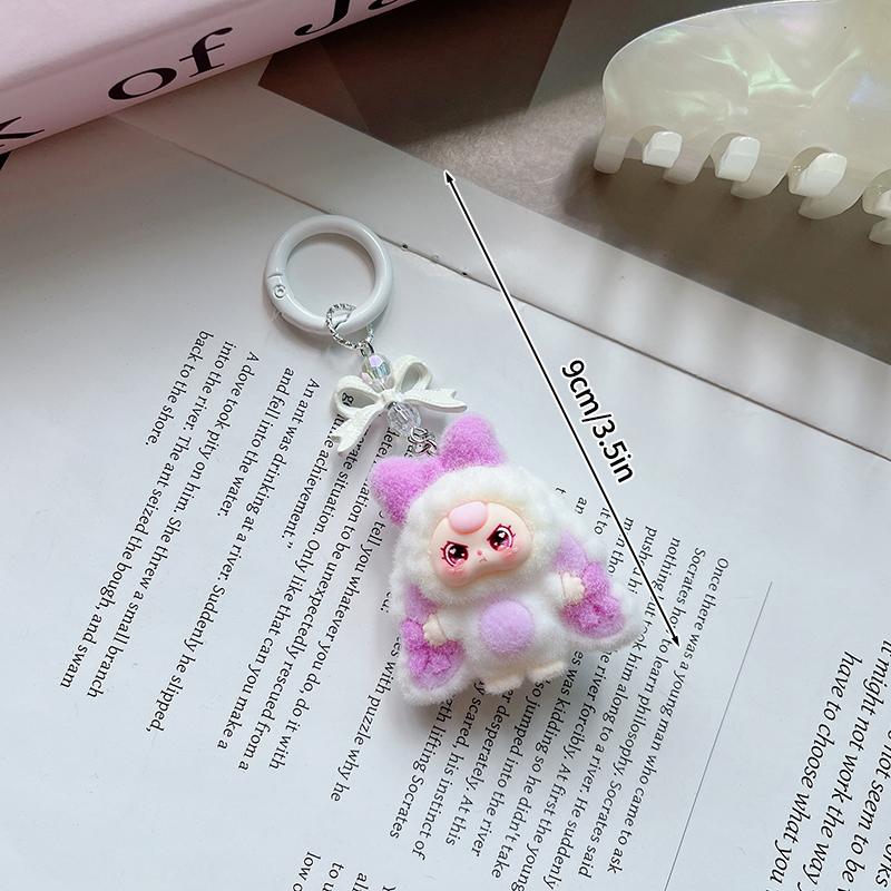 Cute Plush Keychains Party Gifts Kawaii Keychain Phone Chain New Year Xmas Party Favors Gift Baby Face Cute Aesthetic Keychain