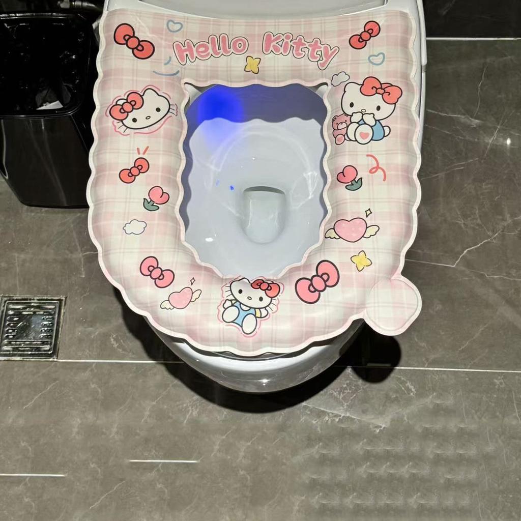 Утолщенная новая подушка для сиденья унитаза, универсальная для всех сезонов, бытовой ЕВА унитаз, милая водонепроницаемая самоклеящаяся, моющаяся