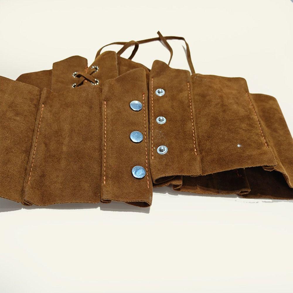 PU Leather Brown Cummerbunds Adjustable Suede Wide Belt Fashion Pu Leather Corset  Ladies