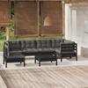 Day and Night - Day and Night Garden Furniture 7 Pieces with Black Pine Wood Cushions
