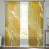 Абстрактные желтые мраморные прозрачные шторы для гостиной, спальни, домашний декор, кухня, тюль для окон, вуаль, шторы