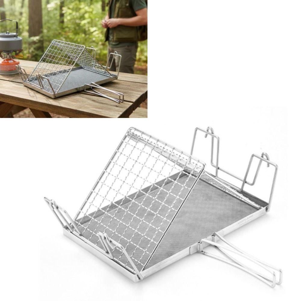 With Handle Toaster Rack Foldable Outdoor Toaster Durable Portable Toaster  Picnic