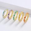 New Boho Contrast Enamel Ring Colorful Rings Literary Niche Personality