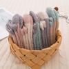 5/10 Pairs Casual Autumn Winter Fleece Lined Socks for Women Winter Coral Velvet Mid Calf Socks Thickened Warm Postpartum Floor Socks for Sleep