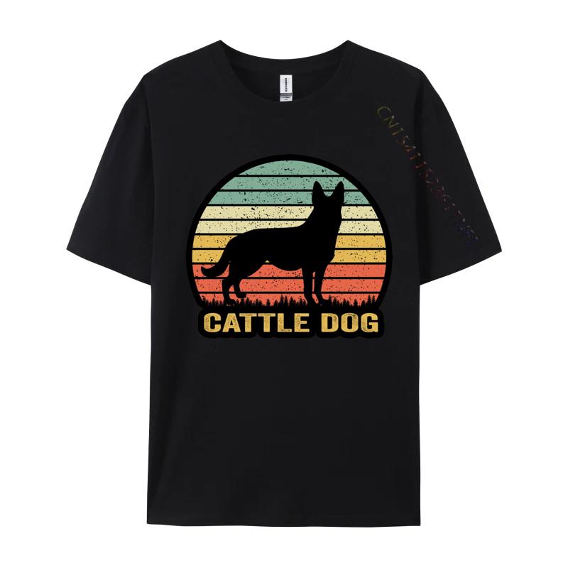 Mens Australian Cattle Dog Sunset Silhouette Tshirt Casual Tops T Shirt Mens Tops Tshirts Brand Clothing