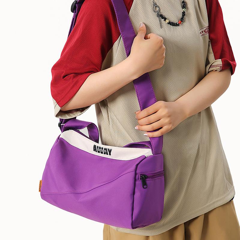 Summer Large-capacity High-end Casual Messenger Bag for Men and Women 2025 New Wide Shoulder Strap Nylon Pillow Bag Shoulder Bag