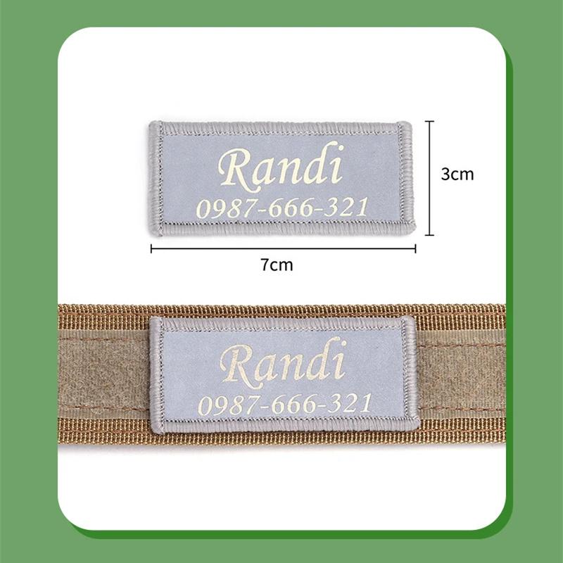 Персонализированный ошейник для собак с именем, военный тактический ошейник для домашних животных, выгравированный идентификатор, светоотражающий индивидуальный ошейник для средних и больших собак