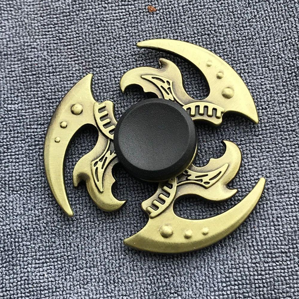 Zinc Zinc Zinc Alloy Finger Spinner Brass Color Hand Spinning Gyro Toy Fidget Spinner Adults Gift