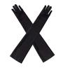 Long Gloves Stretchy Sun Protection Soft Breathable Black Elbow Length Gloves for Wedding Party