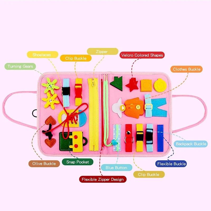 Монтессори Игрушки Развивающая доска Сенсорная активность Развивающая доска для моторики, Обучающая доска для малышей Дошкольное обучение