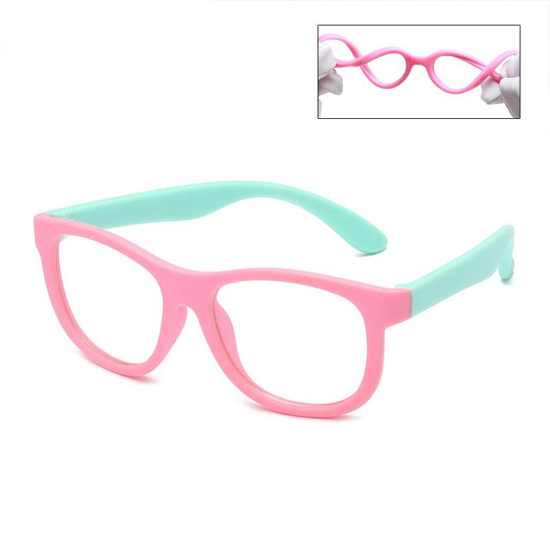 Лидер продаж, синие очки с фильтром для детей, компьютерные очки для мальчиков и девочек, гибкие очки, блокирующие синий свет, силиконовые очки, защита для глаз