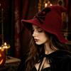 Винтажная шляпа ведьмы для вечеринки, вязаная шерстяная шапка, модная маскарадная шапка для женщин
