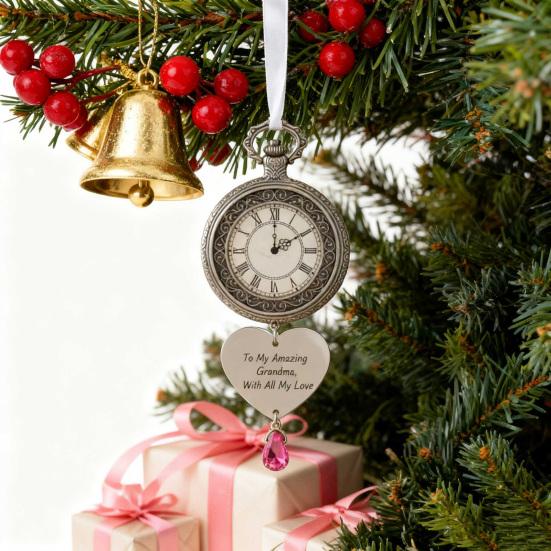 Metal Distressed Angel Decoration Handmade Silver Butterfly Charm Christmas Tree Hanging Ornament Keepsake Gifts for Women Her