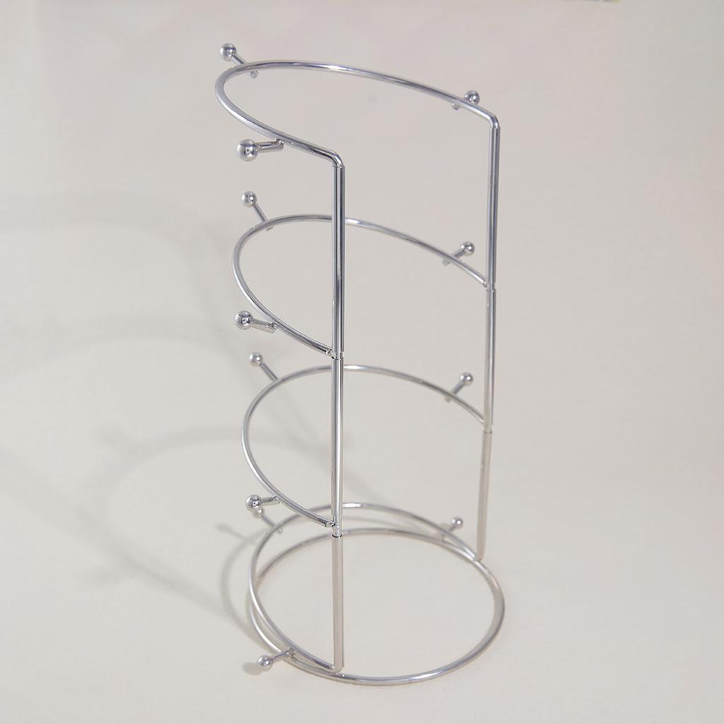 Стойка для демонстрации корон из нержавеющей стали, четырехъярусная, с кристаллами, держатель для повязок на голову, легко собирается, подставка для хранения ювелирных изделий