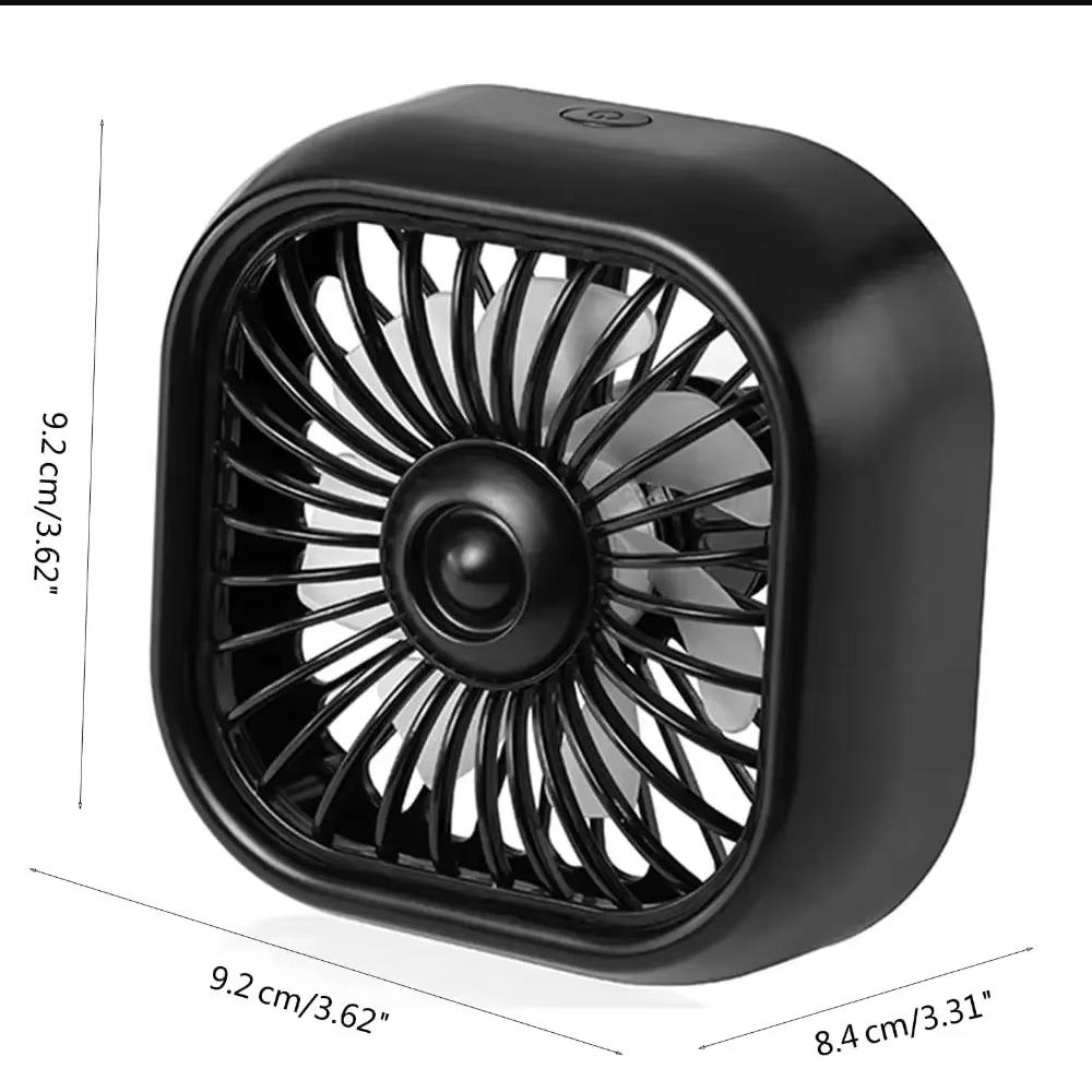 Car Interior Decorative Fan, USB Charged 7-Blade Vortex Strong Wind Fan, 3 Gears Adjustable with RGB Color Changing Light
