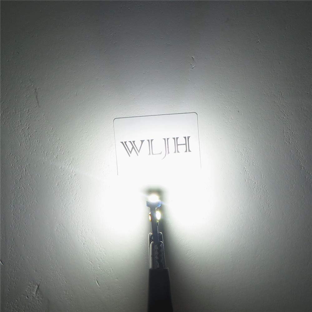 WLJH 6Pack White Dash Lights PC74 Twist Locket Socket Wedge T5 LED Bulb 37 74 2721 3030SMD Dashboard trument Cluster Bulbs,Plug and Play