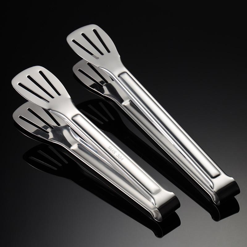 304 Stainless Steel Three-wire Food Clip Bread Clip Steak Clip Barbecue Anti-scalding Tool 1mm Thick Multi-size