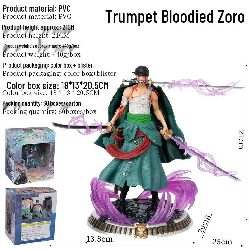 Фигурка Зоро из One Piece в стиле Трех Мечей - Маленький Размер Аниме Мерч
