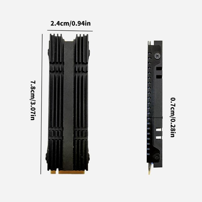 Продвинутое решение для охлаждения M.2 2280 NVMe накопителя. Оптимизированная конструкция воздушных потоков снижает рабочие температуры на 5-30 ℃