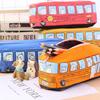 Cartoon Bus Pencil Bag Canvas Large Capacity Car Zipper Pen Pencilcase for Student Stationery School Supplies