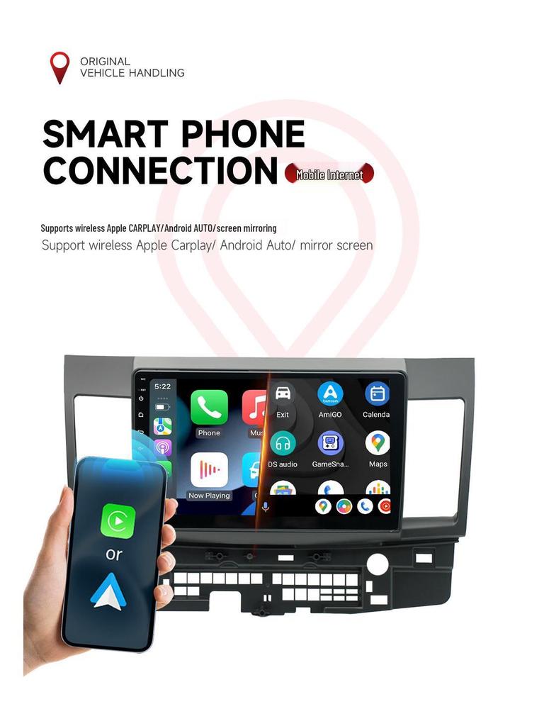 Навигационная система Mitsubishi Lancer/Lancer Fortis на базе Android с большим экраном