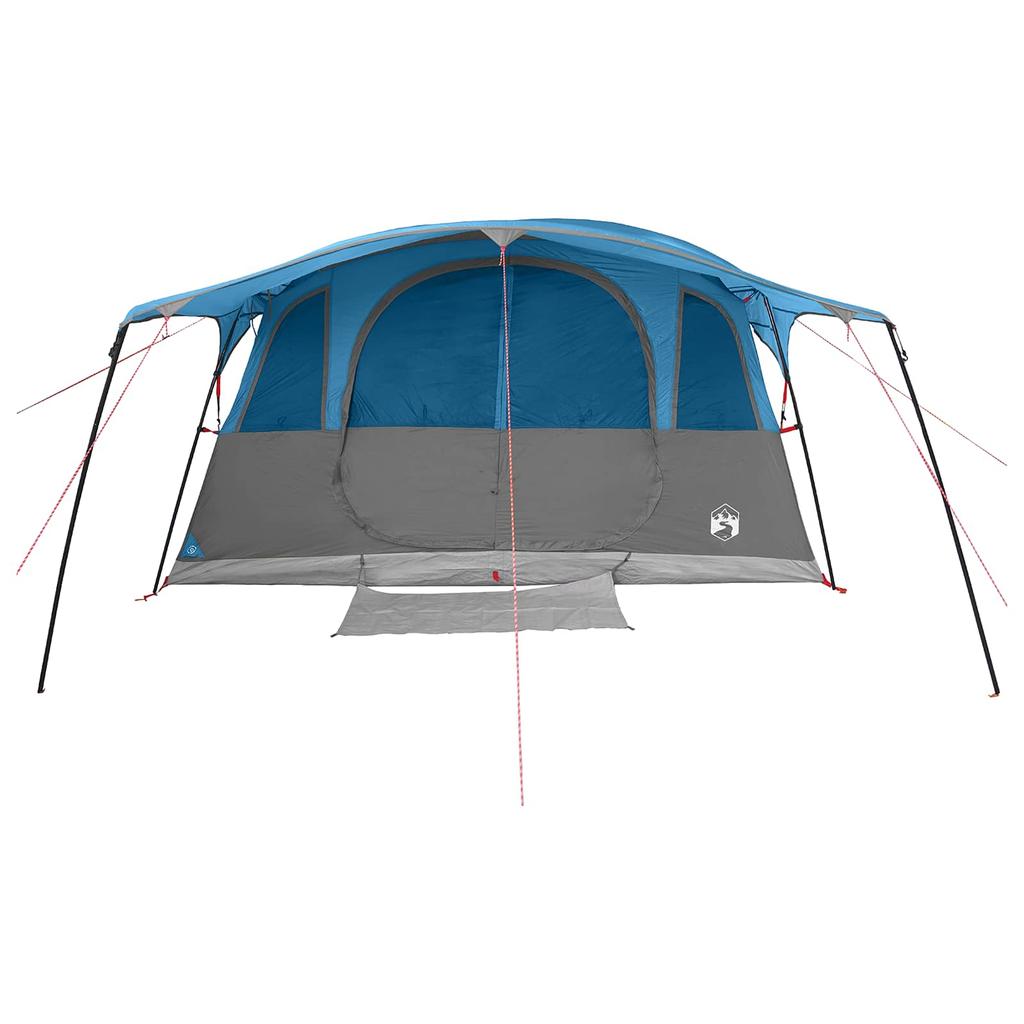 Tunnel Tent with Roof Blue 366 x 244 x 198 cm Polyester and Steel