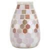 Mosaic Glass Vase Flower Pot Decorative Candle Holder for Room Bedroom Decoration
