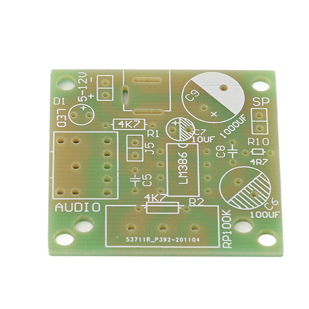 LM386 Комплект аудиоусилителя Супер Мини Умный Электронный DIY Модуль Плата FR4‑A Печатная Плата 3‑12 В