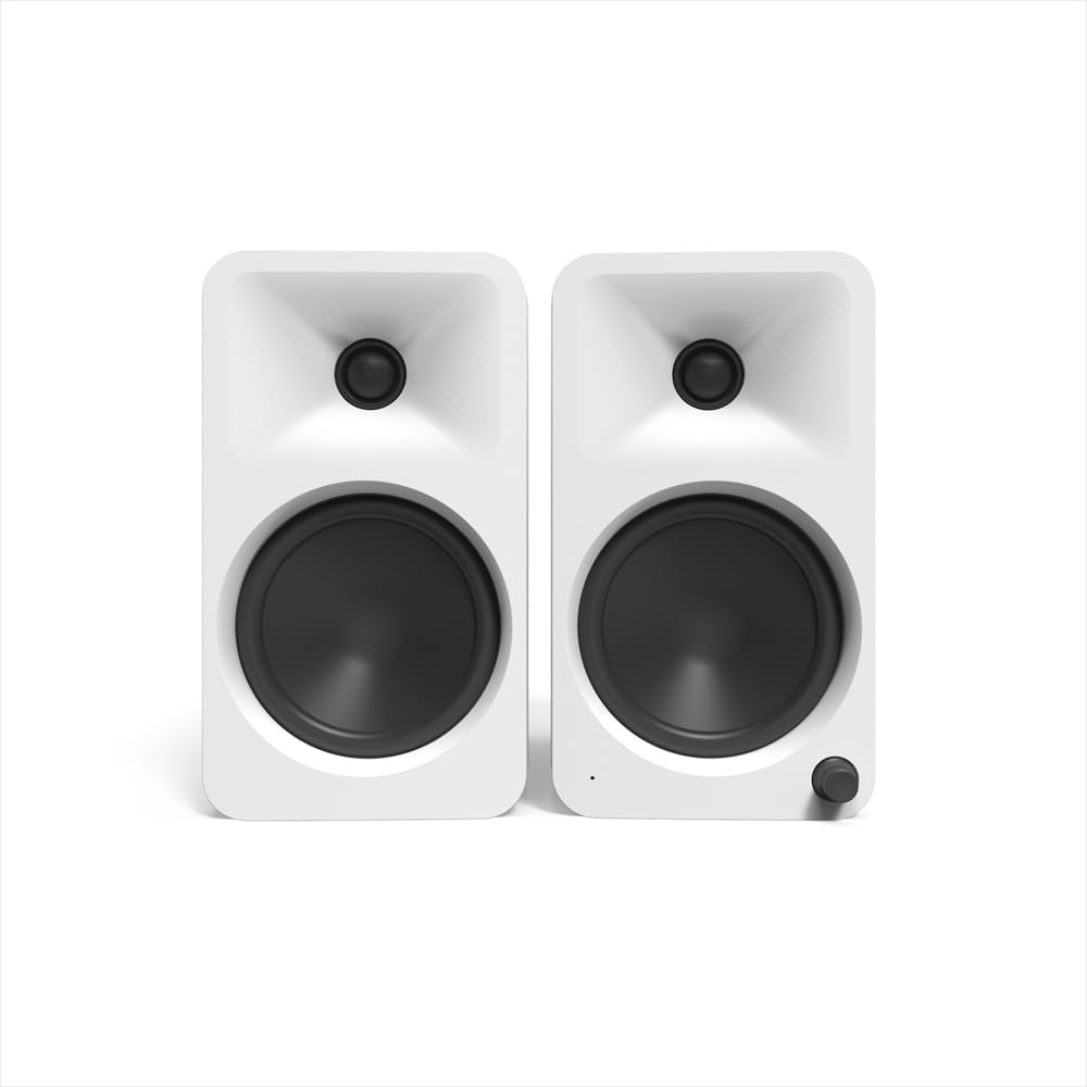 Kanto Active Desktop Speaker ORA4 Matte White input resolution compatible [] Bluetooth5.0/USB-C (24-bit/96kHz)/RCA input/140W DSP/High