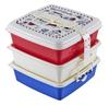 Snoopy Stackable Picnic Case Square 3 Tier Sports L 6862 T-WORLD "Peanuts Sports"