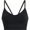Seamless Solid Training Low-Intensity Sports Bra Women Underwear Black 1380428-001