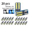 НОВЫЕ 20 шт. Автомобильные светодиодные лампы T10 168 194 W5W 24 LED 3014 Габаритные огни Парковочные огни Боковые огни DC12V Универсальный Белый 6000k