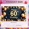 Баннер для 60-летия Темно-синий фон Дисплей к 60-летию Фон для знаменательного события дня рождения 3D Цифры и Буквы Для Дня Рождения
