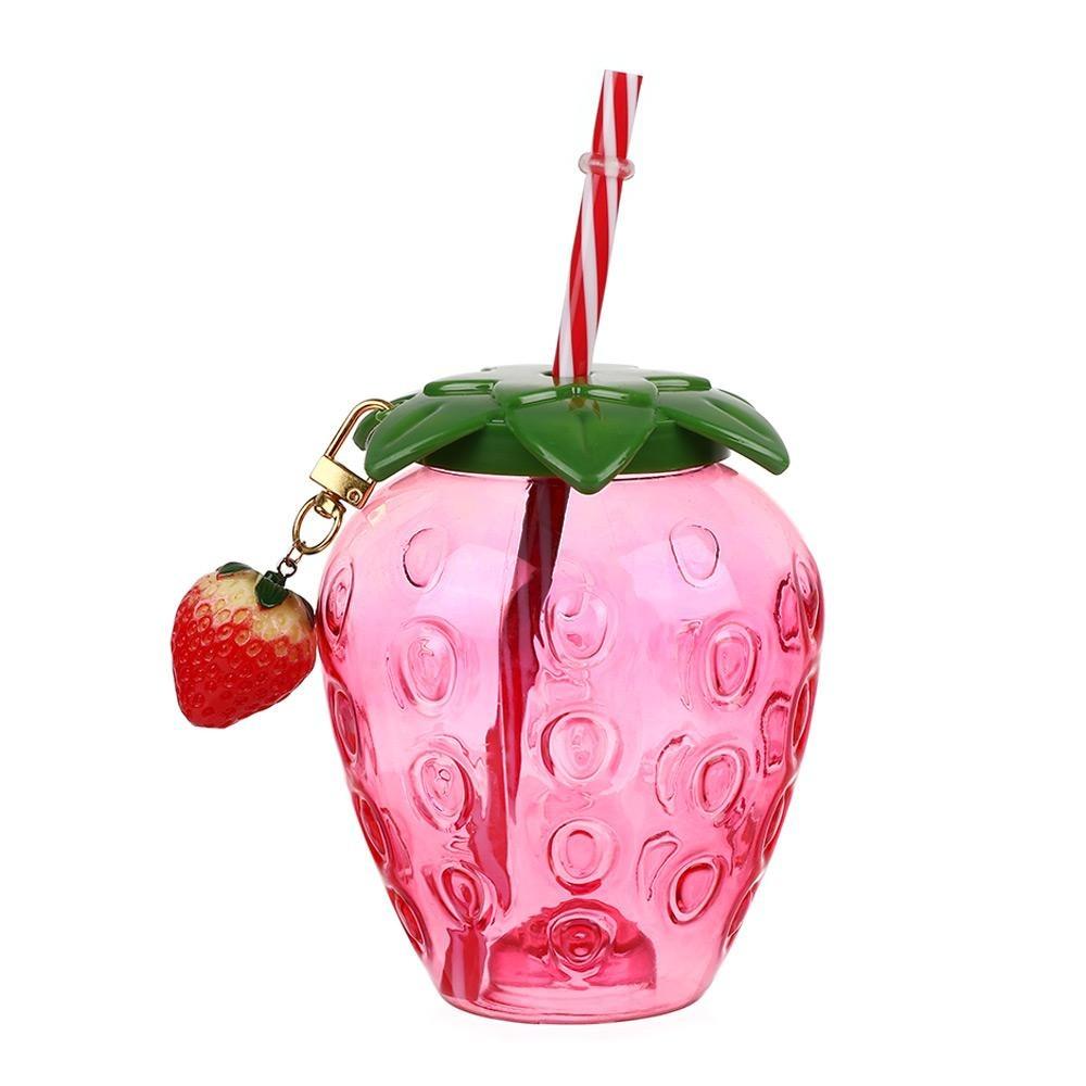 Fruit Tea Milk Juice Summer Straw Cup Drinkware Water Bottle Strawberry Pineapple Watermelon