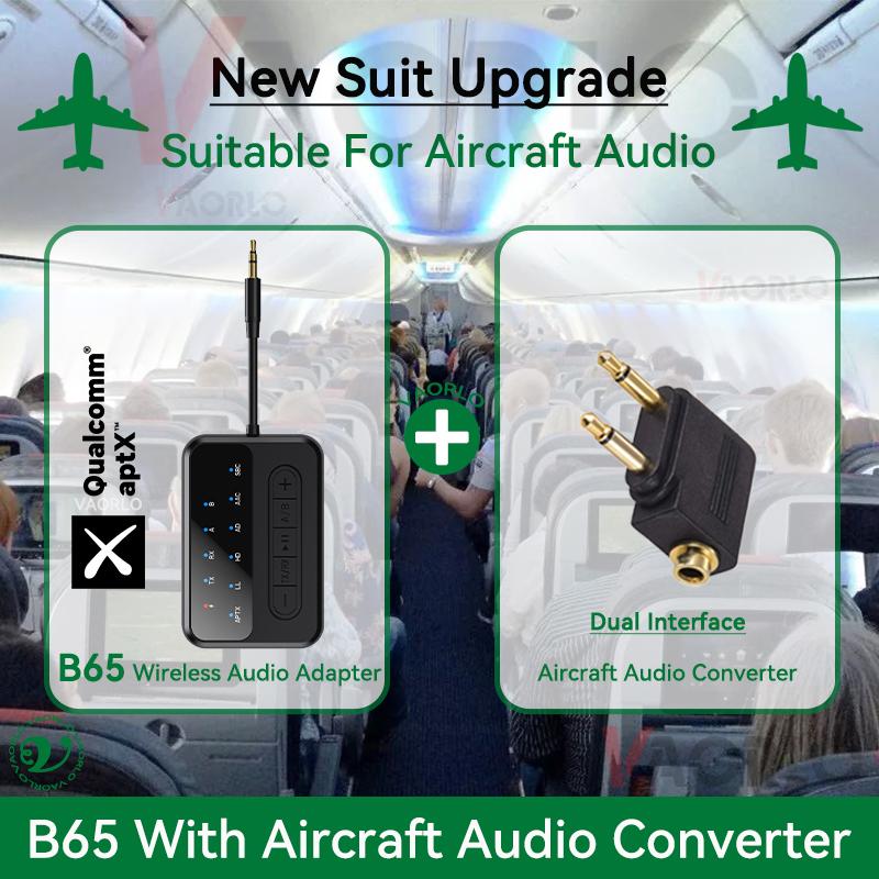 AptX Bluetooth аудио передатчик приемник 3.5MM AUX aptX-Adaptive AD/HD/LL AAC HiFi многоточечный беспроводной адаптер для ТВ ПК автомобиля