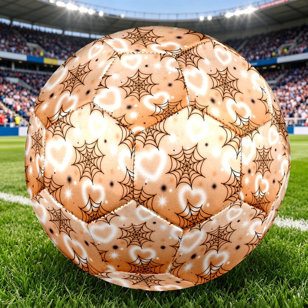 1PC Halloween Spider Web Hearts Soccer Ball Size 5 Football Machine Sewn Indoor/Outdoor Universal Football Gift W14