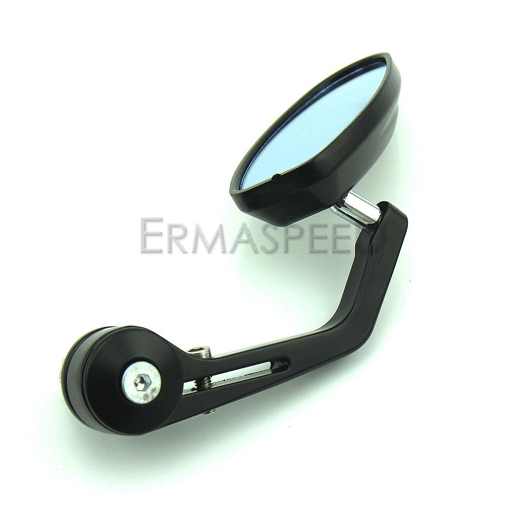 Пара боковых зеркал для мотоцикла, универсальные 7/8 "22 мм, торцевое зеркало на руле, черные зеркала заднего вида для спортивного велосипеда