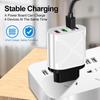 Multi-Port Travel Charger: 3 USB, Type-C, 5V2.4A EU/US/UK Standards