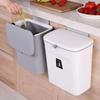 Kitchen Trash Can Wall Mounted Hanging Trash Bin Cabinet Door Bathroom Trash Can With Lid Garbage Bin Counter Bins Dustbin