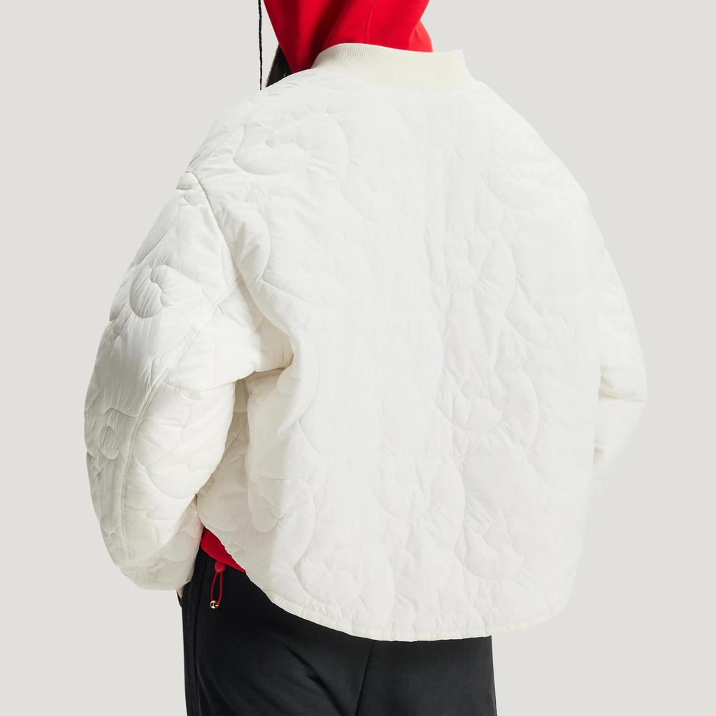 adidas FW25 Легкая утепленная куртка Теплая спортивная куртка со стойкой воротником Однотонное хлопковое пальто Женская куртка KH2664