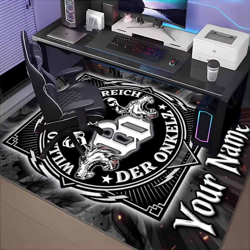 Custom Name Realm Onkelz Band Rug Office Rug, Indoor Rug, Chair Rug, Living Rooms, Doormat Game Rug Home Decor Birthday Christmas Gifts