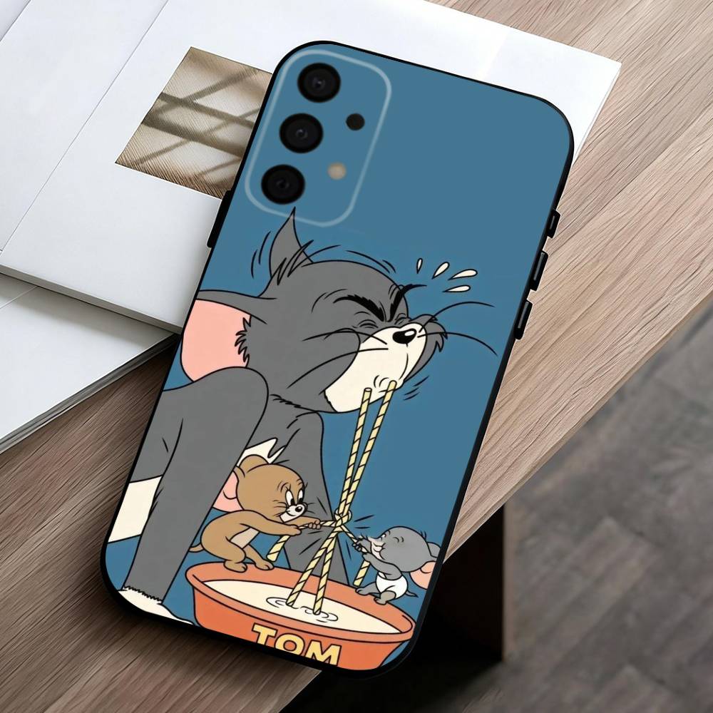 F-Funny TomS Cartoon J-JerryS phone Case For Samsung Galaxy A73,A72,A71,A70,A53,A52,A51,Others Soft Black Shell