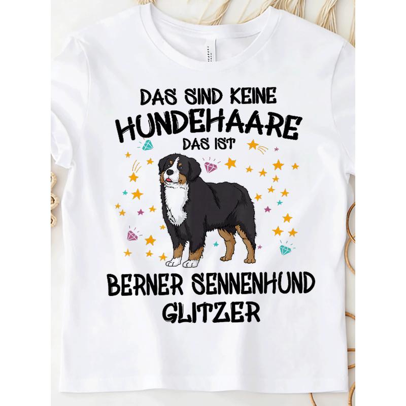 Bernese Mountain Dog Glitter Dog Holder Gift Dog Fun T-Shirt for Men Women Unisex All Season Funny T-Shirt