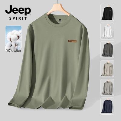 Мужская футболка с длинным рукавом Jeep Spirit из чистого хлопка