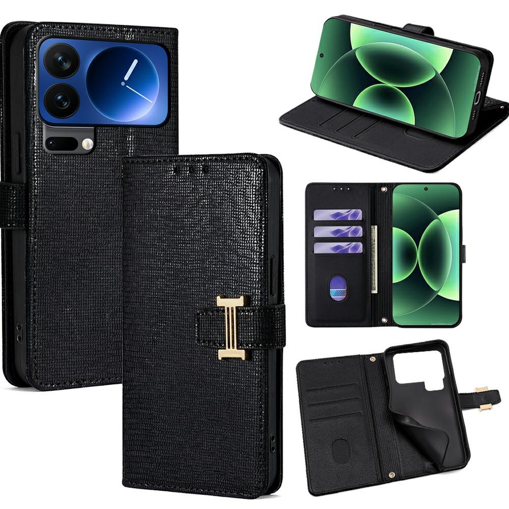 Чехол-кошелек из металлической пряжкой I-Buckle и ПУ-кожи для Xiaomi 17 Pro Max