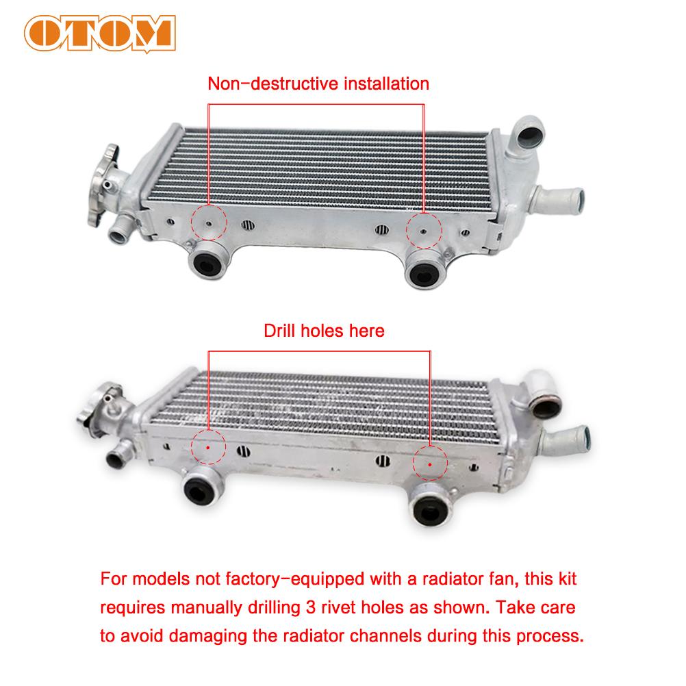 OTOM Radiator Fan 08-16 For KTM XCW XCFW EXC EXCF HUSQVARNA HUSABERG FE TE Electric Radiator Cooling Engine Radiator Cooler Fan