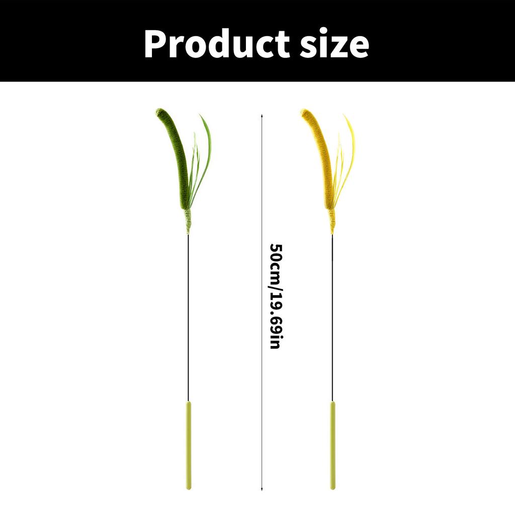 Дразнилка для кошек для стимуляции кошачьего любопытства, палочка с лисьим хвостом и щетинником для активных питомцев и веселых упражнений